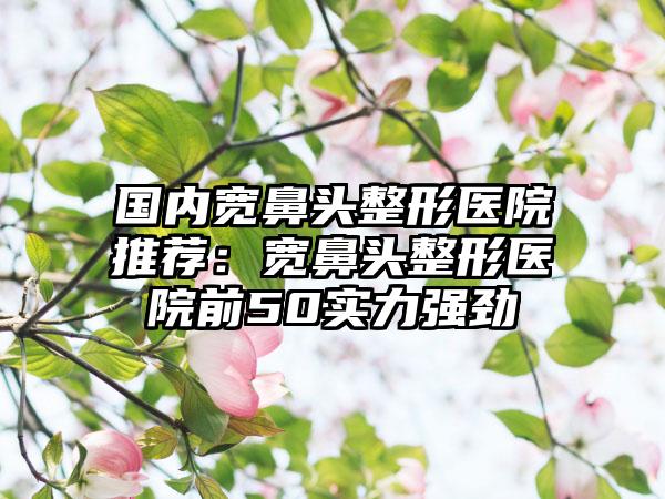 國(guó)內(nèi)寬鼻頭整形醫(yī)院推薦：寬鼻頭整形醫(yī)院前50實(shí)力強(qiáng)勁